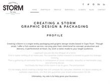 Tablet Screenshot of creatingastorm.co.za